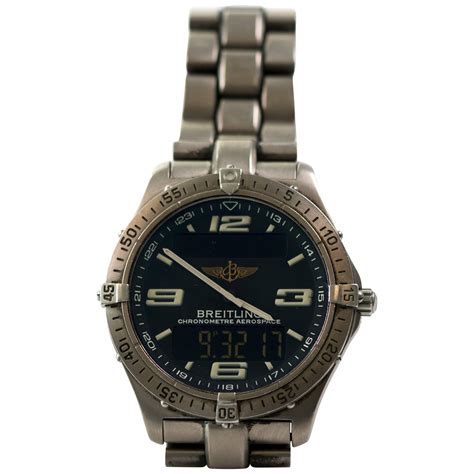 breitling titanium bracelet|Breitling aerospace titanium for sale.